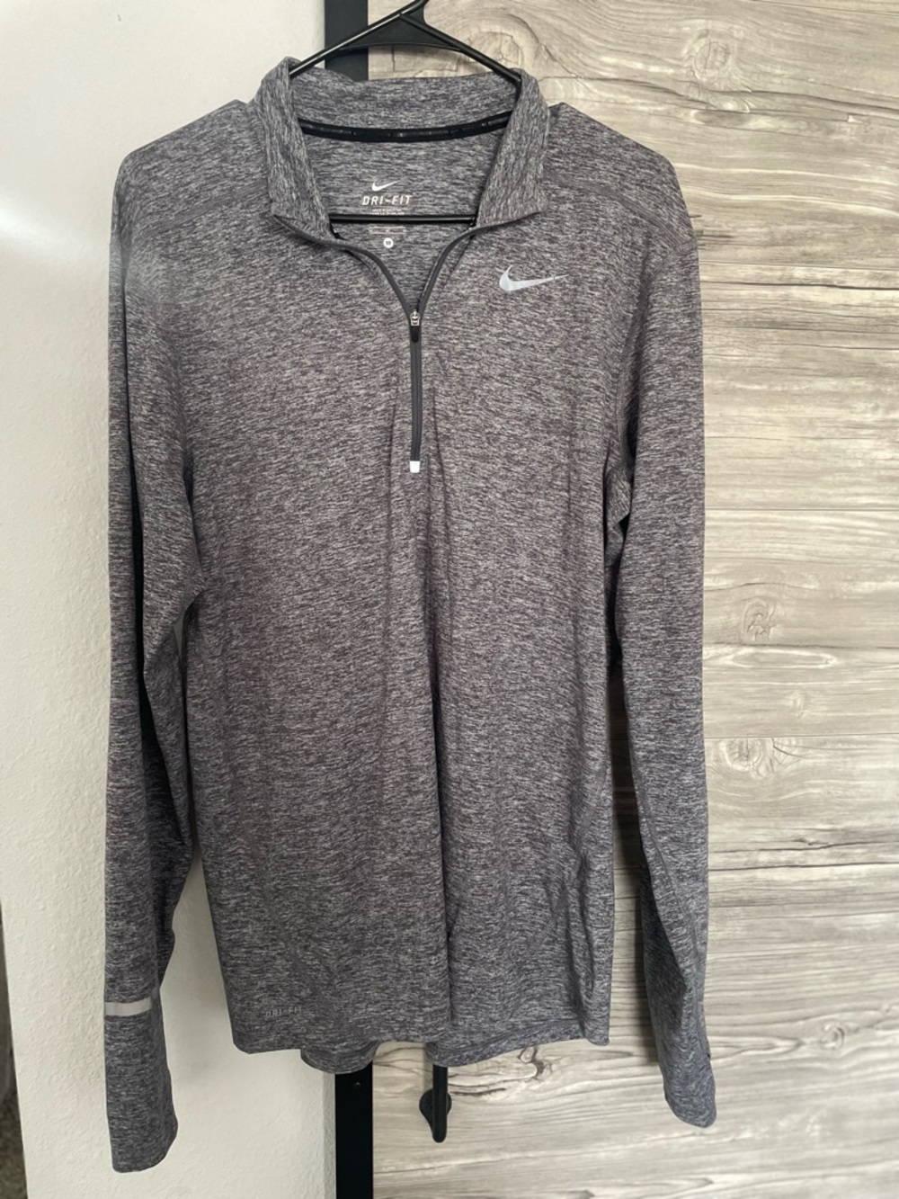 Nike Grey Heather Dri-FIT Quarter-Zip Pullover